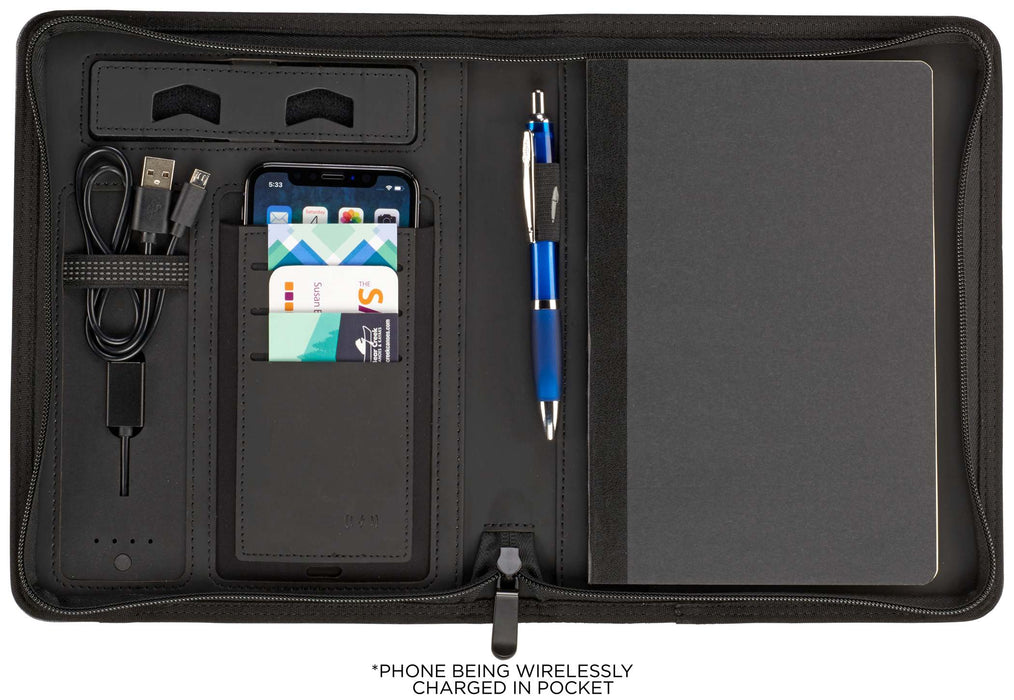 Stockton 5000 mAh Wireless Charging Journal with FSC® Mix Paper