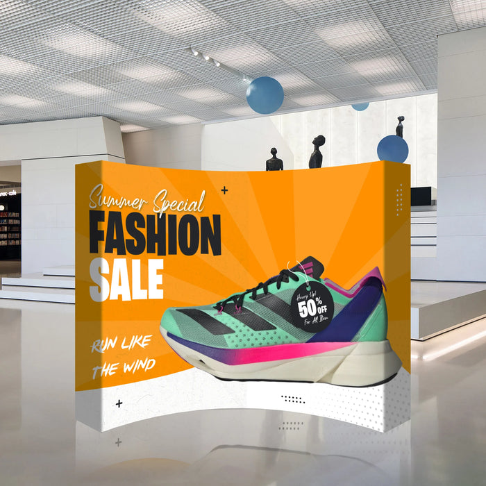 Large Curved HassleFree™ Backdrop Display