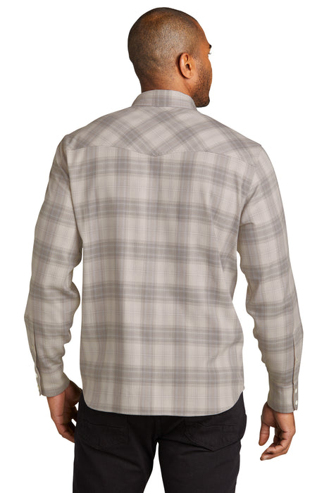 W672 Port Authority® Long Sleeve Ombre Plaid Shirt