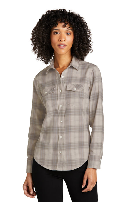LW672 Port Authority® Women's Long Sleeve Ombre Plaid Shirt