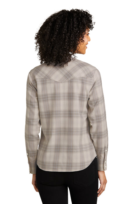 LW672 Port Authority® Women's Long Sleeve Ombre Plaid Shirt
