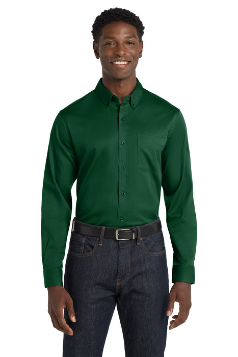 W808 Port Authority® Long Sleeve SuperPro React™ Twill Shirt