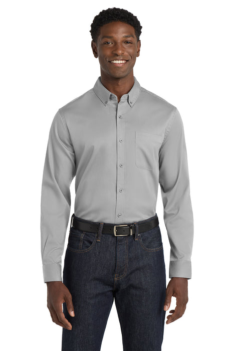 W808 Port Authority® Long Sleeve SuperPro React™ Twill Shirt