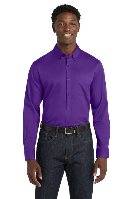 W808 Port Authority® Long Sleeve SuperPro React™ Twill Shirt