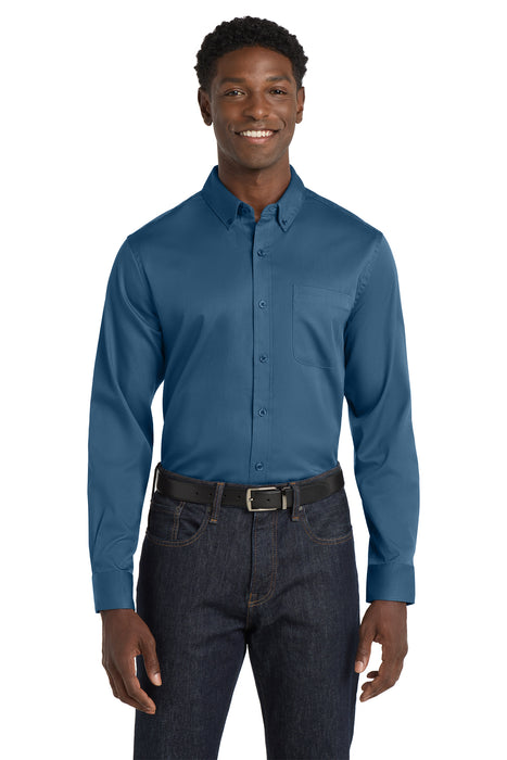 W808 Port Authority® Long Sleeve SuperPro React™ Twill Shirt