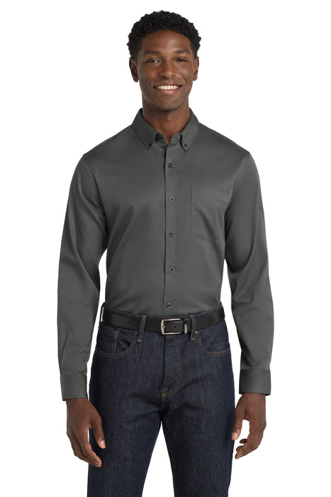 W808 Port Authority® Long Sleeve SuperPro React™ Twill Shirt