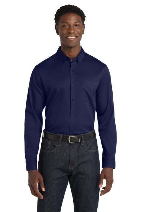 W808 Port Authority® Long Sleeve SuperPro React™ Twill Shirt