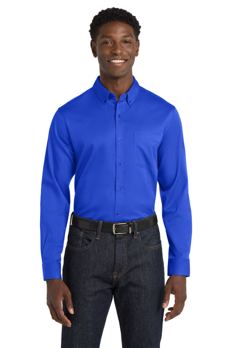 W808 Port Authority® Long Sleeve SuperPro React™ Twill Shirt