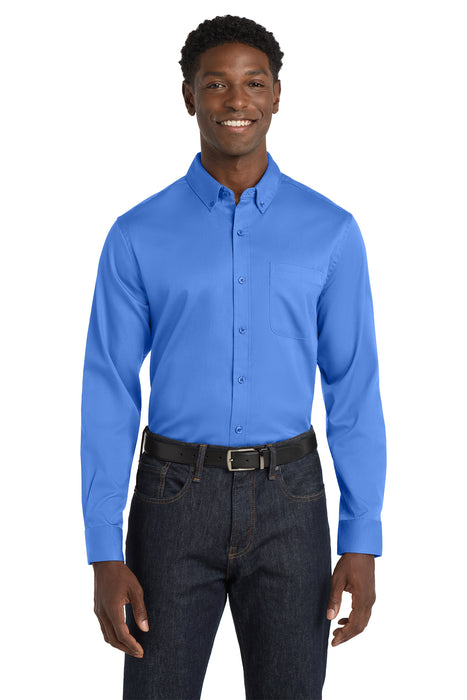 W808 Port Authority® Long Sleeve SuperPro React™ Twill Shirt