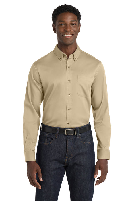 W808 Port Authority® Long Sleeve SuperPro React™ Twill Shirt