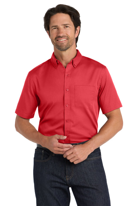 W809 Port Authority® Short Sleeve SuperPro React™Twill Shirt