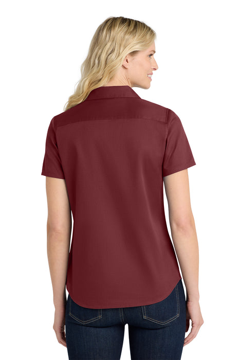 LW809 Port Authority® Women's Short Sleeve SuperPro React ™ Twill Shirt