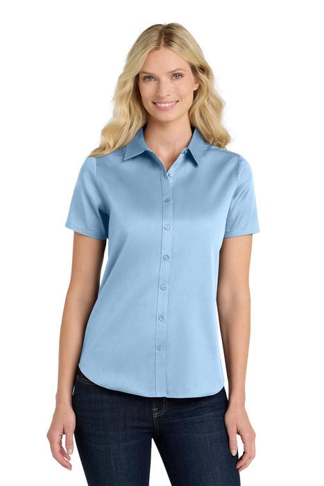 LW809 Port Authority® Women's Short Sleeve SuperPro React ™ Twill Shirt