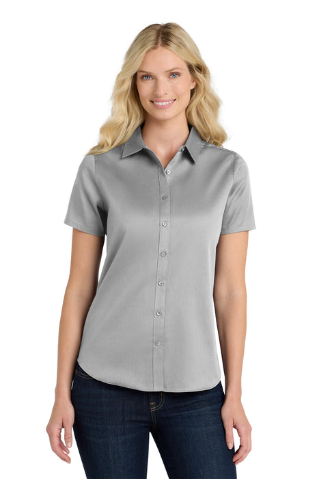 LW809 Port Authority® Women's Short Sleeve SuperPro React ™ Twill Shirt