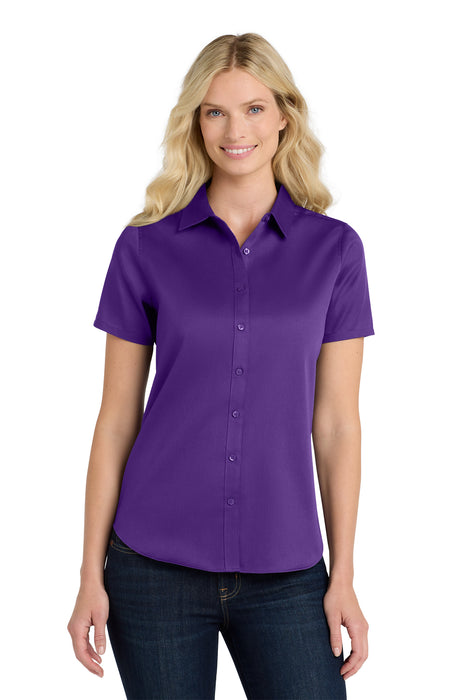 LW809 Port Authority® Women's Short Sleeve SuperPro React ™ Twill Shirt