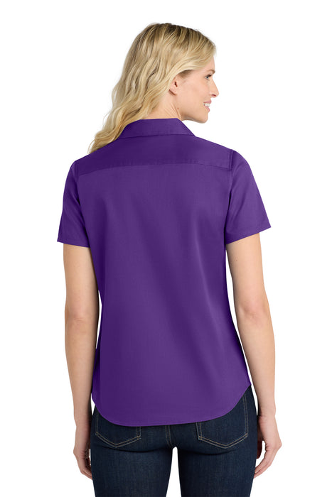 LW809 Port Authority® Women's Short Sleeve SuperPro React ™ Twill Shirt