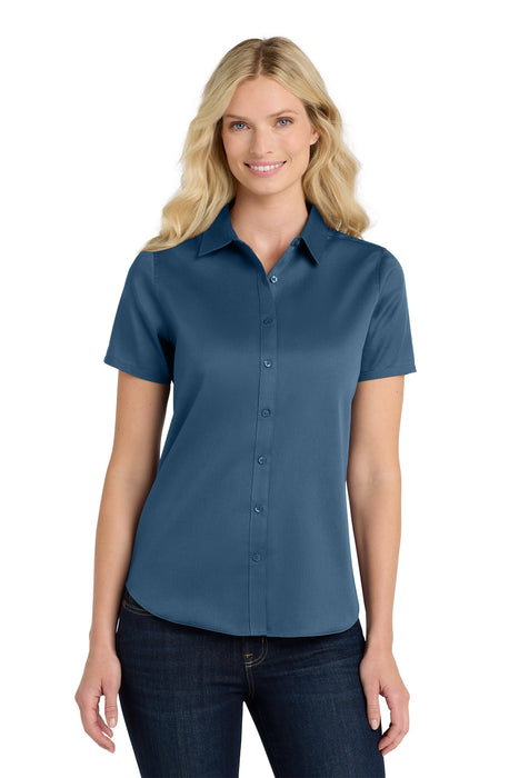 LW809 Port Authority® Women's Short Sleeve SuperPro React ™ Twill Shirt