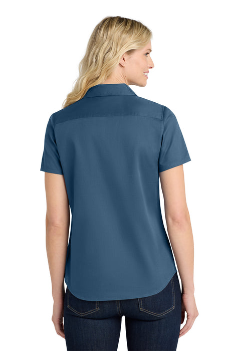 LW809 Port Authority® Women's Short Sleeve SuperPro React ™ Twill Shirt