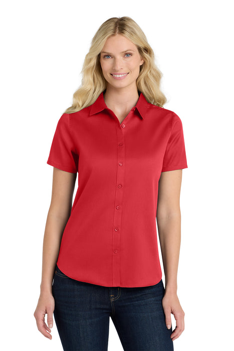 LW809 Port Authority® Women's Short Sleeve SuperPro React ™ Twill Shirt