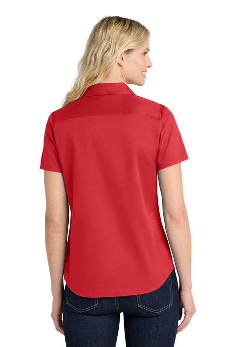 LW809 Port Authority® Women's Short Sleeve SuperPro React ™ Twill Shirt