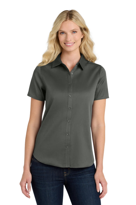 LW809 Port Authority® Women's Short Sleeve SuperPro React ™ Twill Shirt