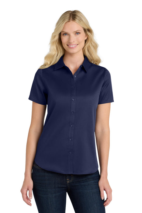 LW809 Port Authority® Women's Short Sleeve SuperPro React ™ Twill Shirt