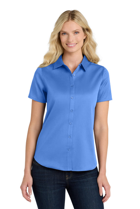 LW809 Port Authority® Women's Short Sleeve SuperPro React ™ Twill Shirt