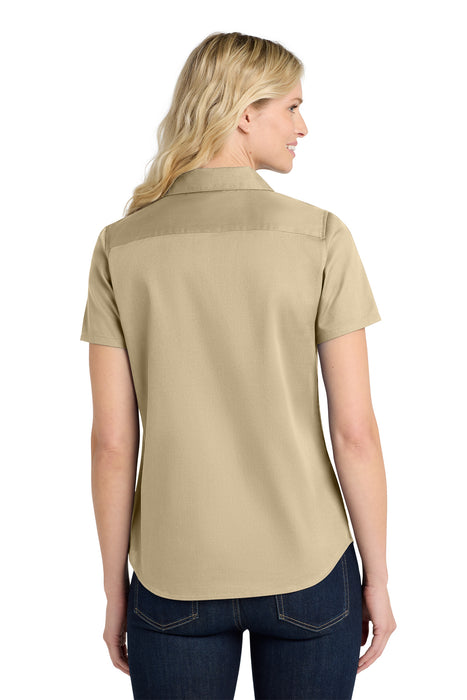 LW809 Port Authority® Women's Short Sleeve SuperPro React ™ Twill Shirt