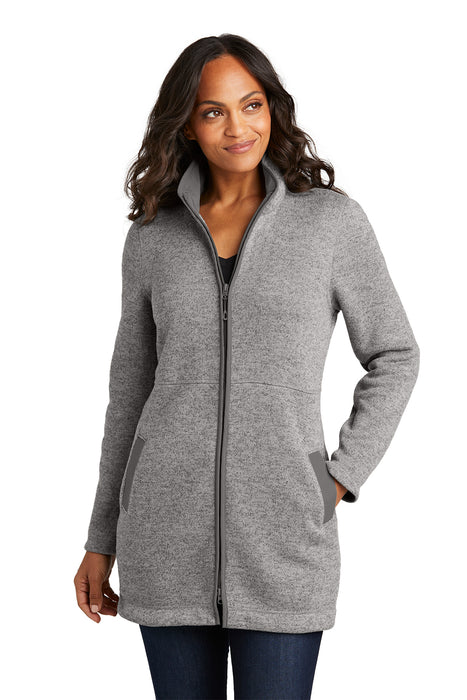 L425 Port Authority® Women's Arc Sweater Fleece Long Jacket
