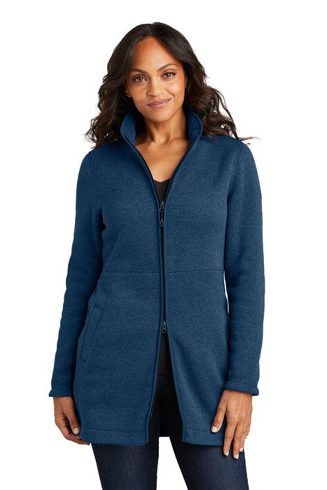 L425 Port Authority® Women's Arc Sweater Fleece Long Jacket