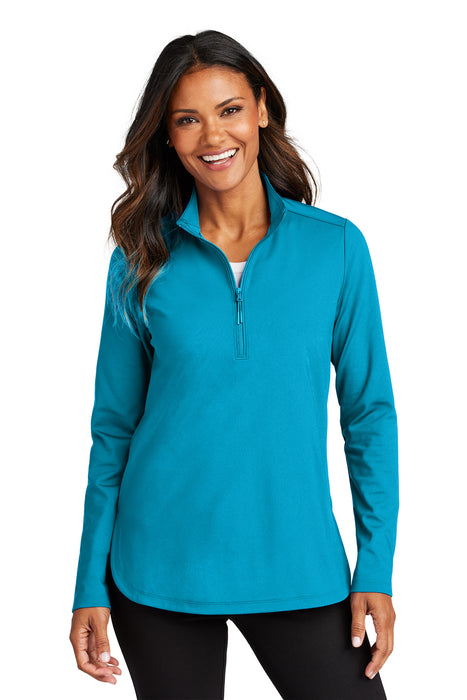 LK880 Port Authority® Women's C-FREE® Double Knit 1/4-Zip