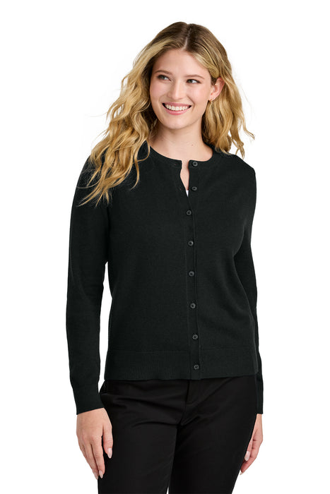 LSW2870 Port Authority® Women’s Easy Care Crewneck Cardigan Sweater