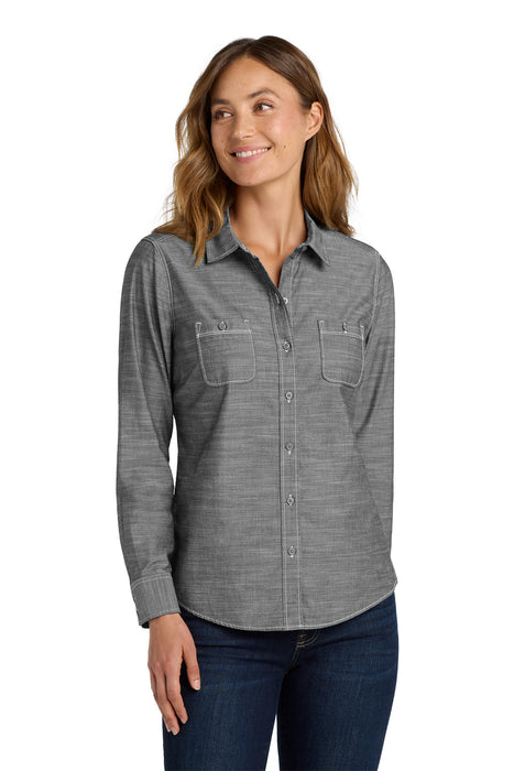 LW380 Port Authority® Women's Slub Chambray Shirt
