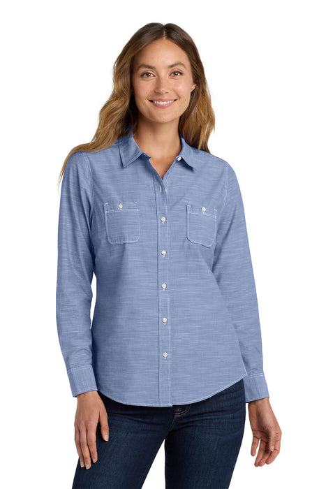 LW380 Port Authority® Women's Slub Chambray Shirt