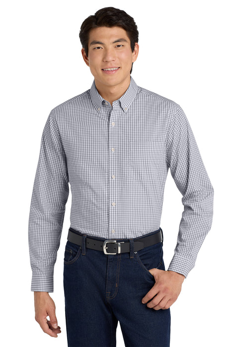 W644 Port Authority ® Broadcloth Gingham Easy Care Shirt