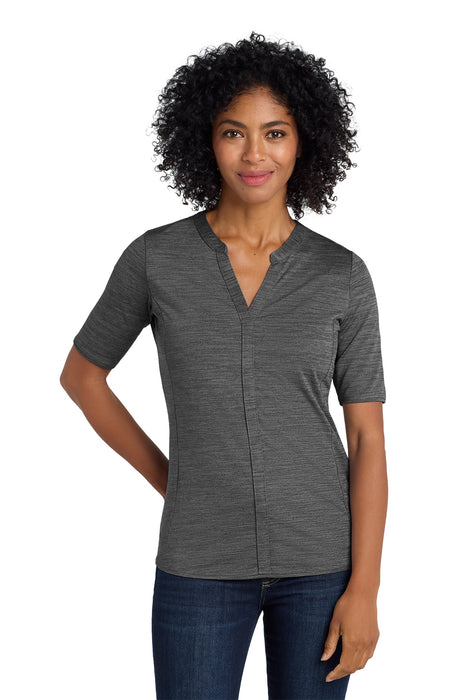 LK583 Port Authority ® Women's Stretch Heather Open Neck Top