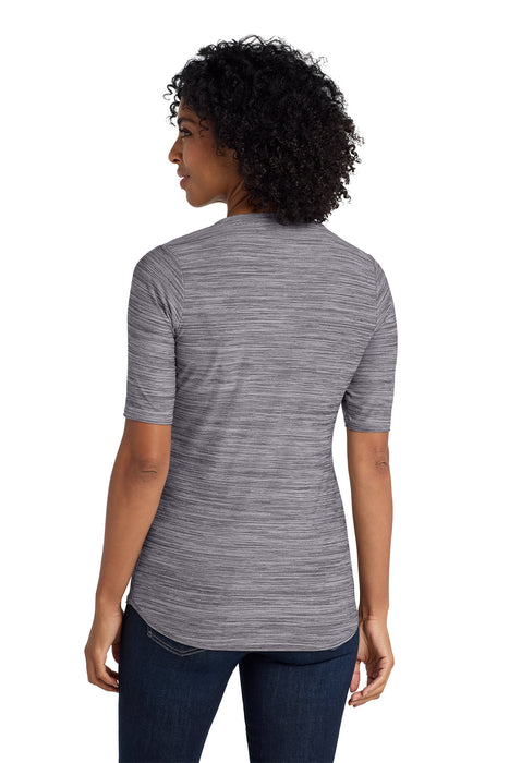 LK583 Port Authority ® Women's Stretch Heather Open Neck Top