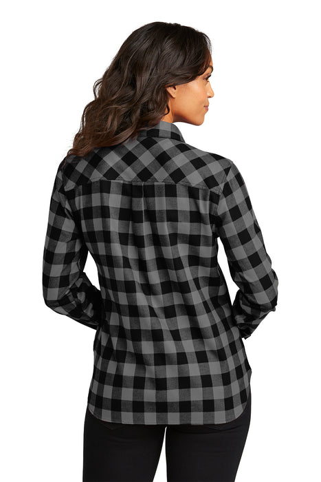 LW669 Port Authority® Women's Plaid Flannel Shirt