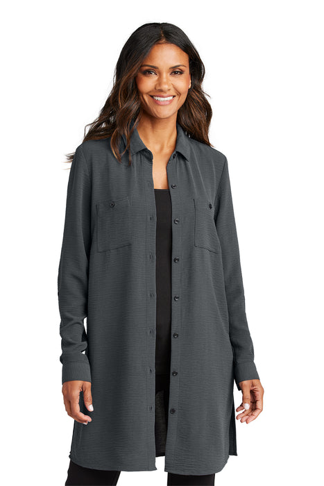 LW715 Port Authority® Women's Textured Crepe Long Tunic