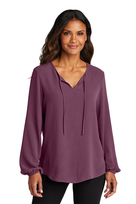 LW714 Port Authority® Women's Textured Crepe Blouse