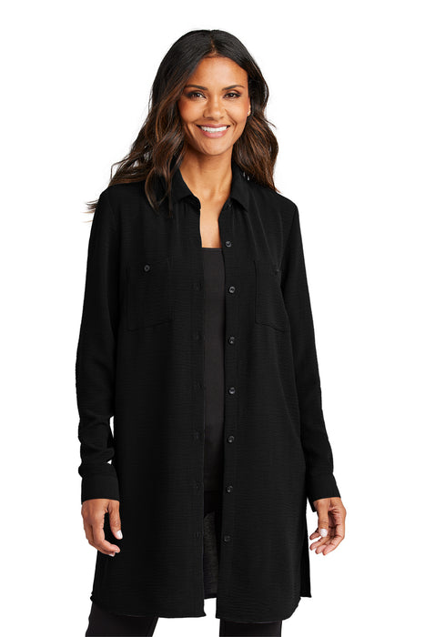 LW715 Port Authority® Women's Textured Crepe Long Tunic