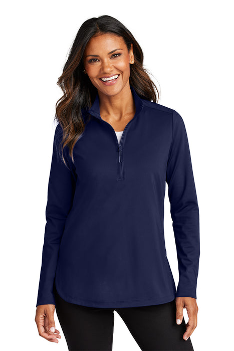 LK880 Port Authority® Women's C-FREE® Double Knit 1/4-Zip