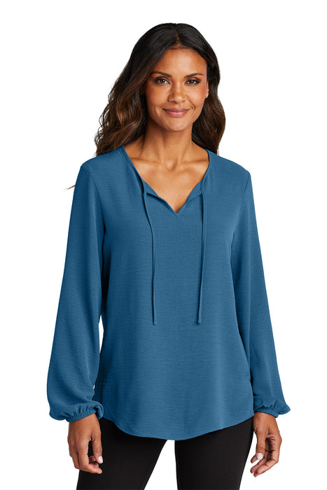LW714 Port Authority® Women's Textured Crepe Blouse