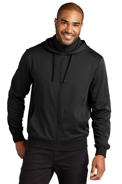 F814 Port Authority® Smooth Fleece Hooded Jacket