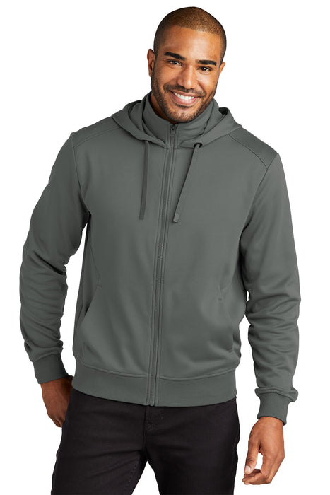 F814 Port Authority® Smooth Fleece Hooded Jacket
