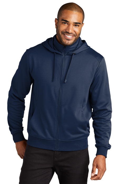 F814 Port Authority® Smooth Fleece Hooded Jacket