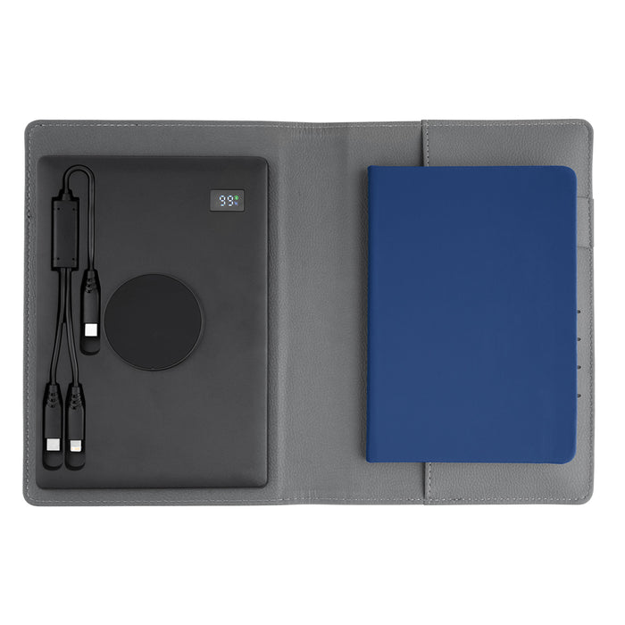 25172 Recycled Power Folio With Wireless Charger & Power Bank