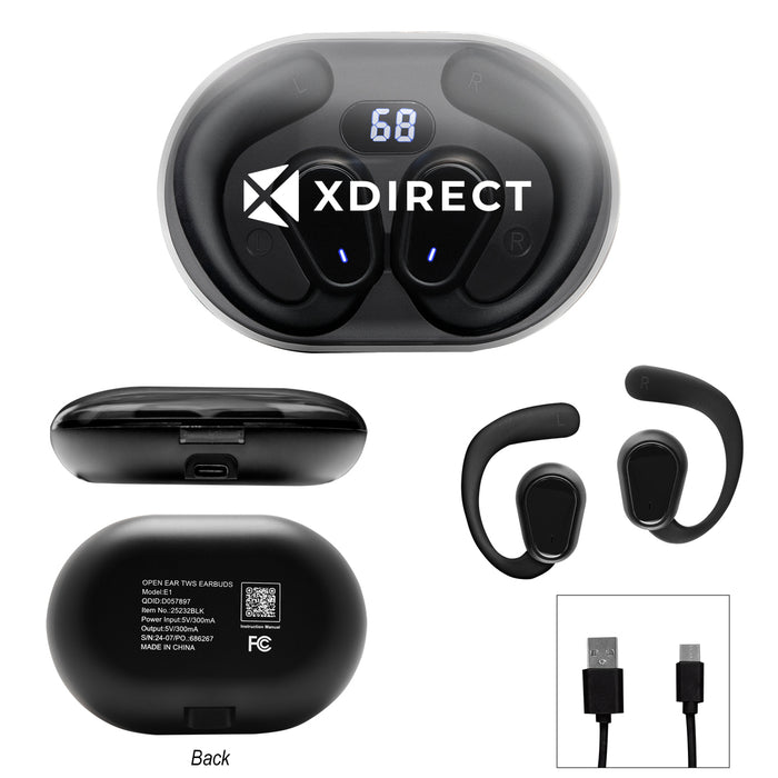 25232 Open Ear TWS Earbuds With Charging Case