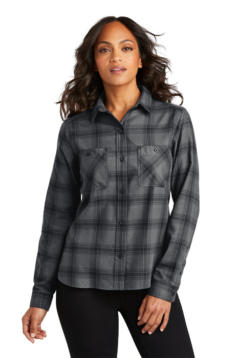 LW669 Port Authority® Women's Plaid Flannel Shirt