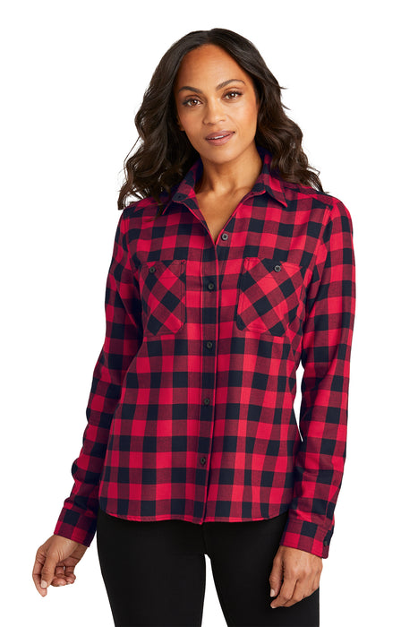 LW669 Port Authority® Women's Plaid Flannel Shirt
